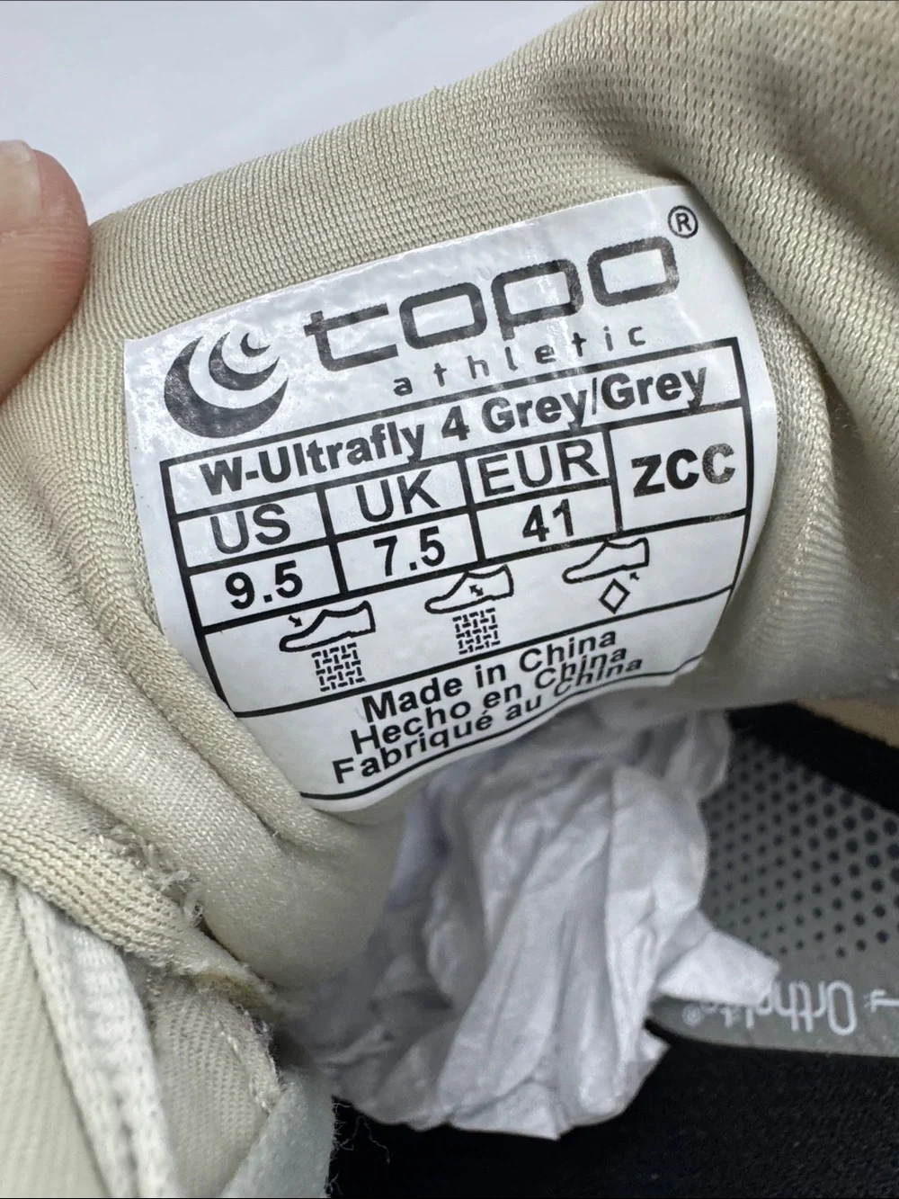 Topo Athletic Womens Ultrafly 4 Grey/Grey Running Shoes, sz 9.5